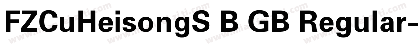 FZCuHeisongS B GB Regular字体转换